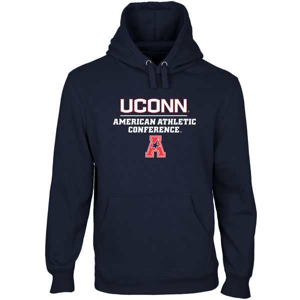 Men NCAA UConn Huskies Modern Slant Pullover Hoodie Navy Blue->more ncaa teams->NCAA Jersey